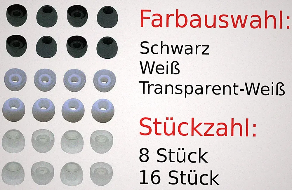 Ersatz Ohrstöpsel für JLab JBuds Go Air Pop/Air ANC/Sport/Pro In-Ear Kopfhörer M