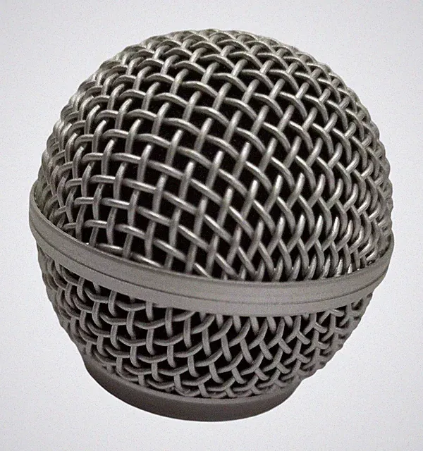 Ersatzkopf Mikrofon kompatibel Shure SM58 Beta58 Kopfhörer Eis Silber