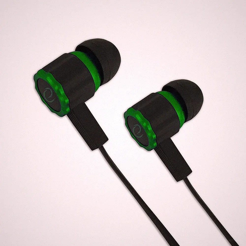 Esperanza gaming viper in-ear-kopfhörer mit mikrofon, schwarz und grün