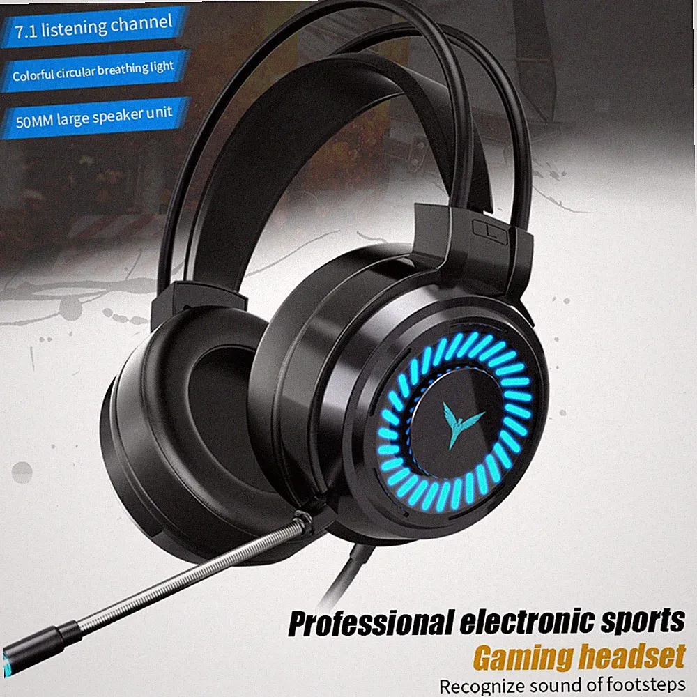 Esports Gaming Headset PC Kopfhörer 7.1 Surround Sound für PC Laptop