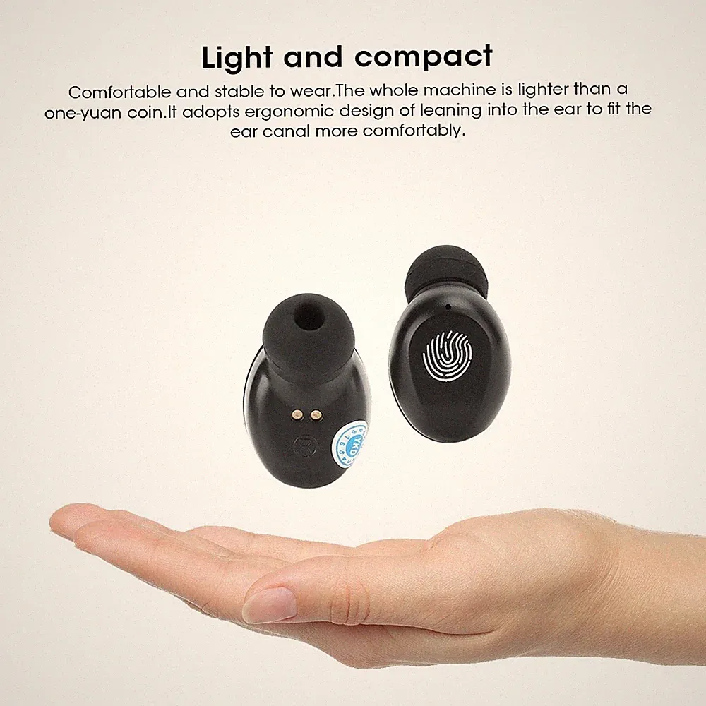 F9 Touch LED-Digitaldisplay Bluetooth 5.1 Binaurale True-Wireless-Kopfhörer Mit