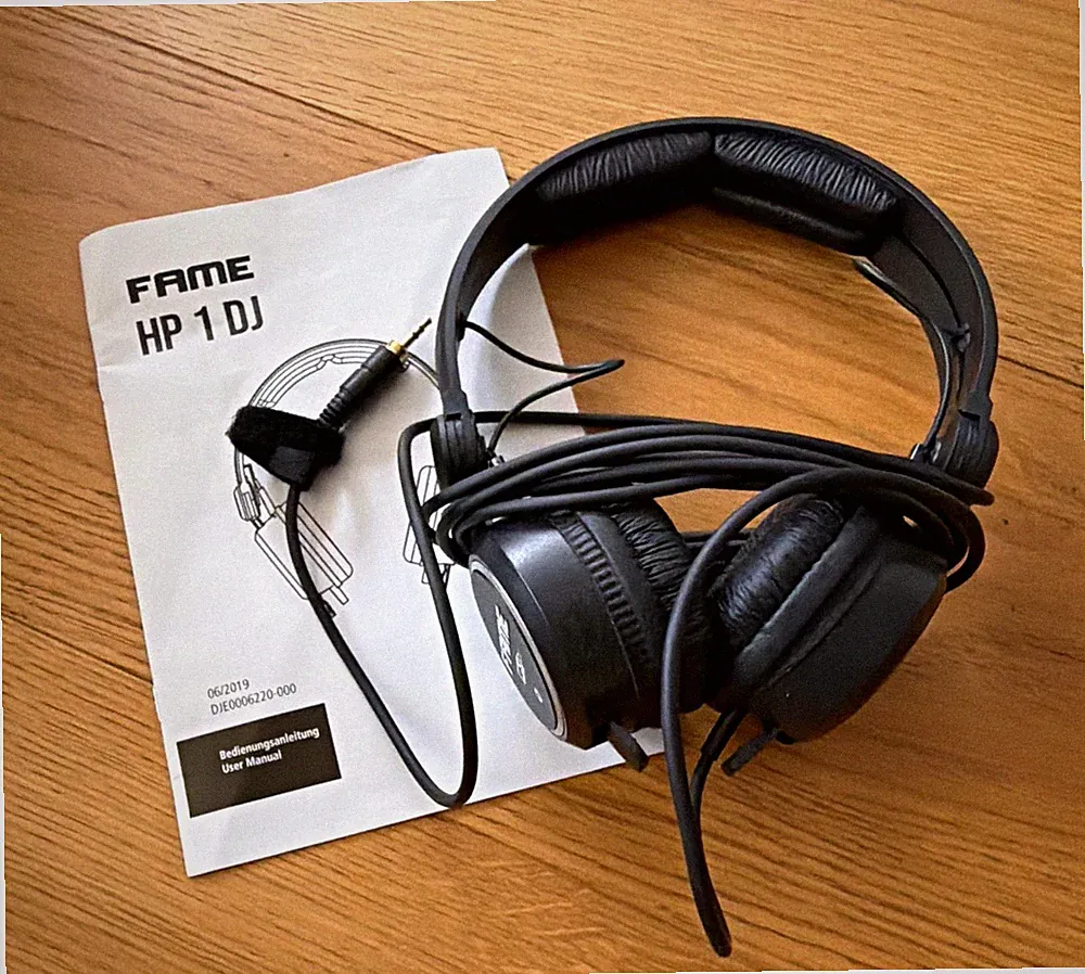 Fame HP 1 DJ Over-Ear Kopfhörer kabelgebunden 3,5 mm abnehmbar schwarz