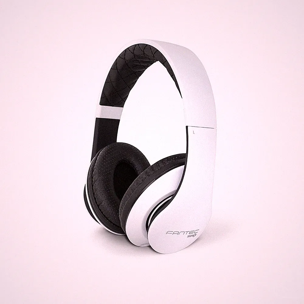 FANTEC SHP-3 On Ear Stereo HiFi Kopfhörer Freisprechfunktion 3,5mm weiss/schwarz