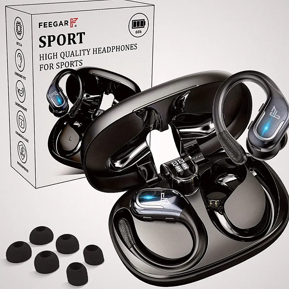 FEEGAR SPORT Kabellose Kopfhörer Bluetooth 5.4 Akkulaufzeit 70H Over-Ear IPX5