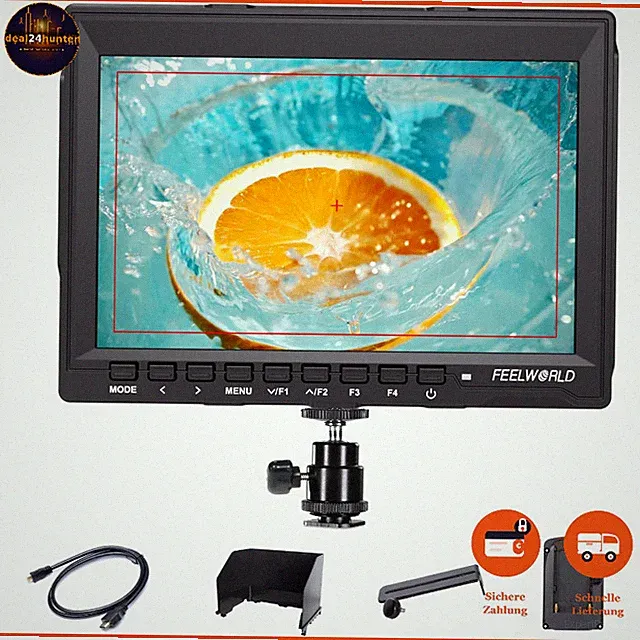 Field Monitor 7 Zoll Full HD 1280x800 IPS 4K HDMI Input Output für DSLR Kamera