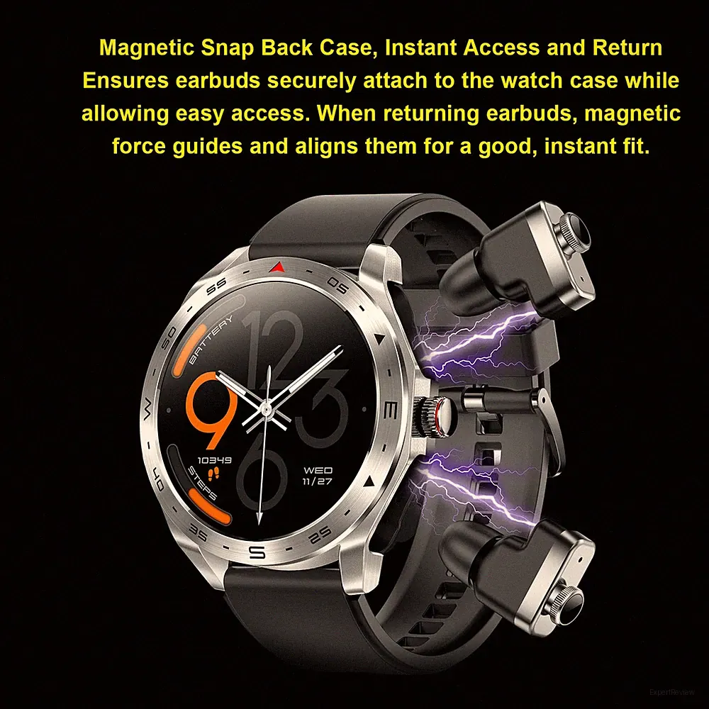 Fitnessuhr Mit Kabellosen Bluetooth-Ohrhörern Wasserdicht 2-in-1-Smartwatch Q6S1