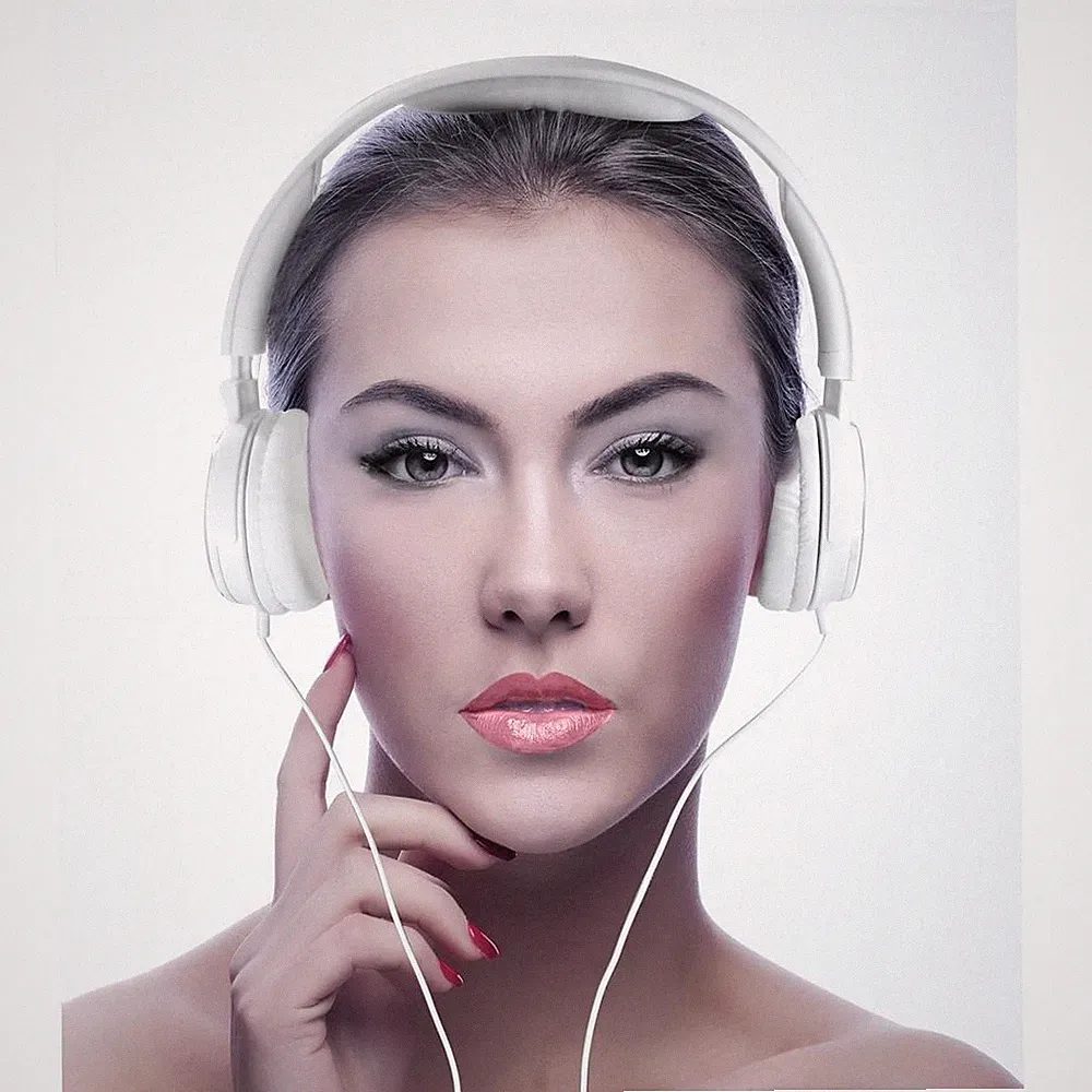 FL-Tronics DJ Kopfhörer weiß | Full-Range Kopfhörer f. iPhone iPad Handy Tablet