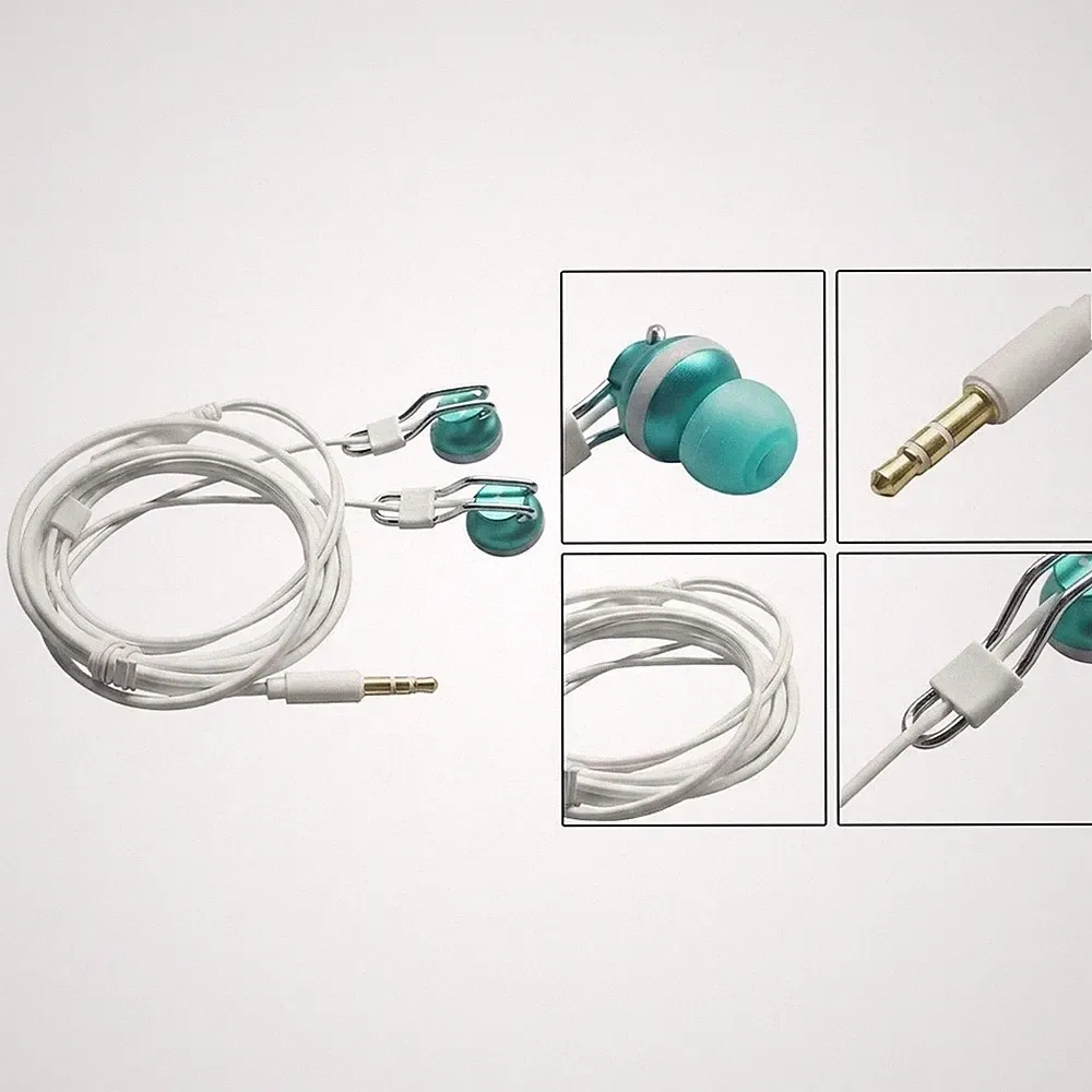 Flachkopf blau kabelgebundene Kopfhörer mit Carbon-Titan Sound Präzision 3,5 m