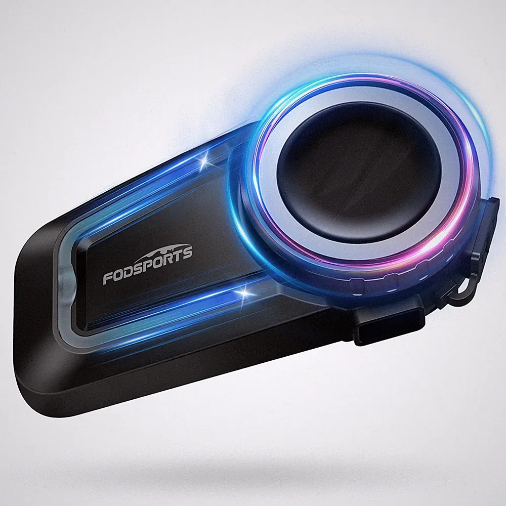 Fodsports FX7 Motorrad Helm Headset Bluetooth 5.4 Motorradhelm Kopfhörer MESH FM