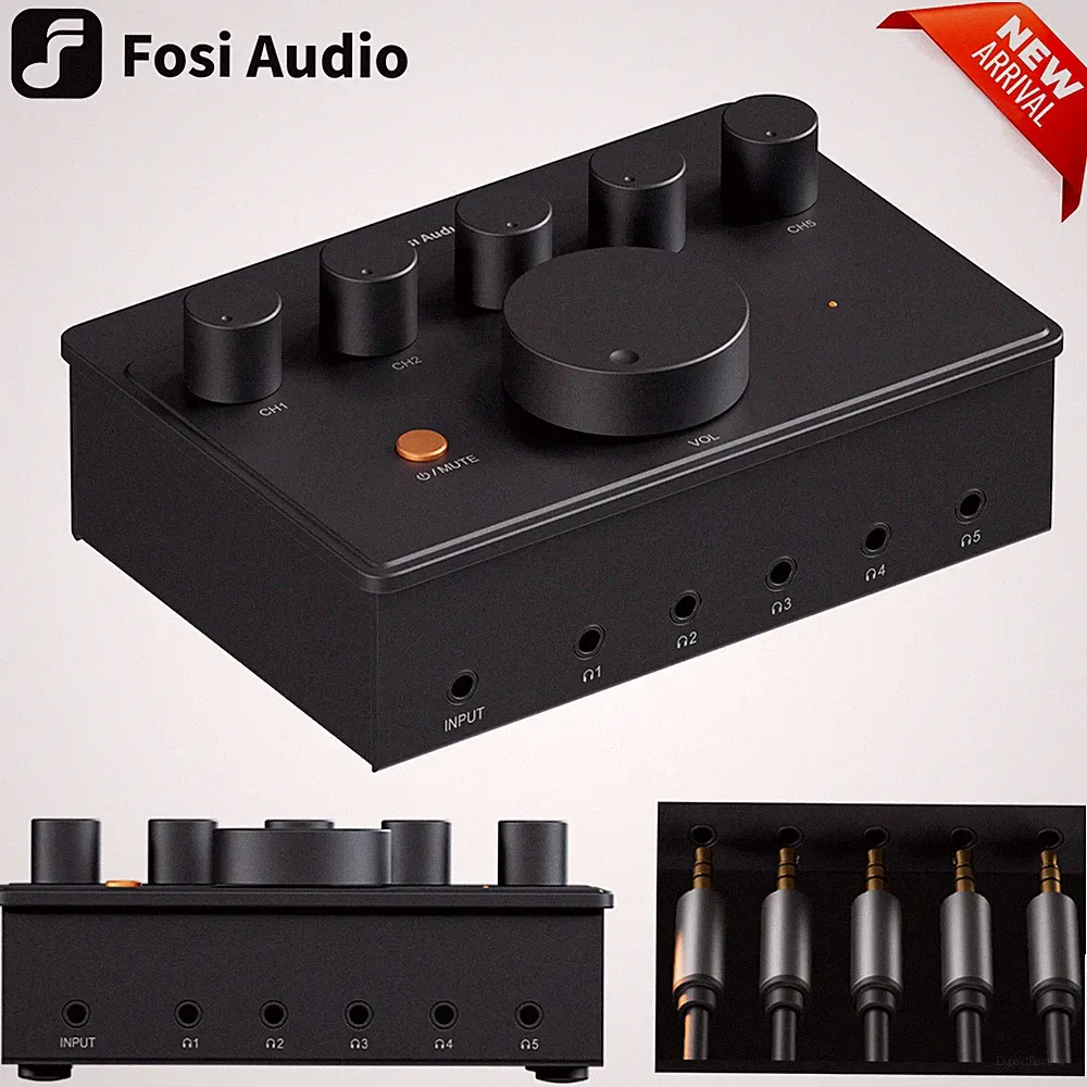 Fosi Audio PH05 5-Kanal-Kopfhörerverstärker Desktop-Verstärker & Audio-Interface