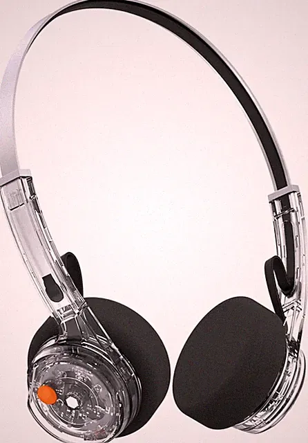Freestyle On-Ear Bluetooth Headphones, Transparent