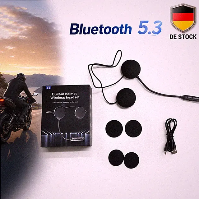Freisprecheinrichtung Helm Kopfhörer Motorrad Helm Headset Kabellose Musik DE