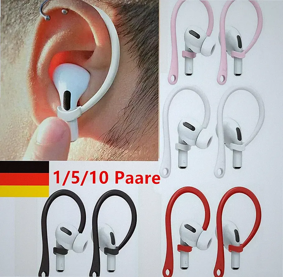 für Airpods Wireless Kopfhörer Zubehör Silikon Sport Anti-Lost Ohrhaken Ear Hook