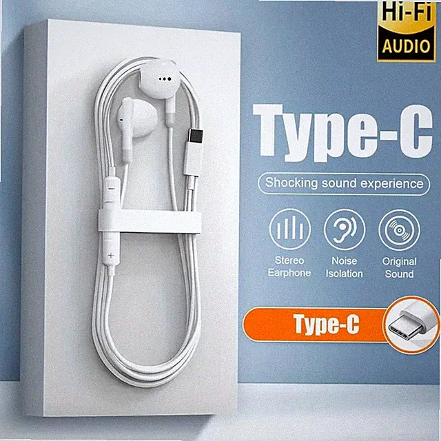 Für OnePlus 15 Typ C Stereo Bass Kopfhörer Ohrhörer