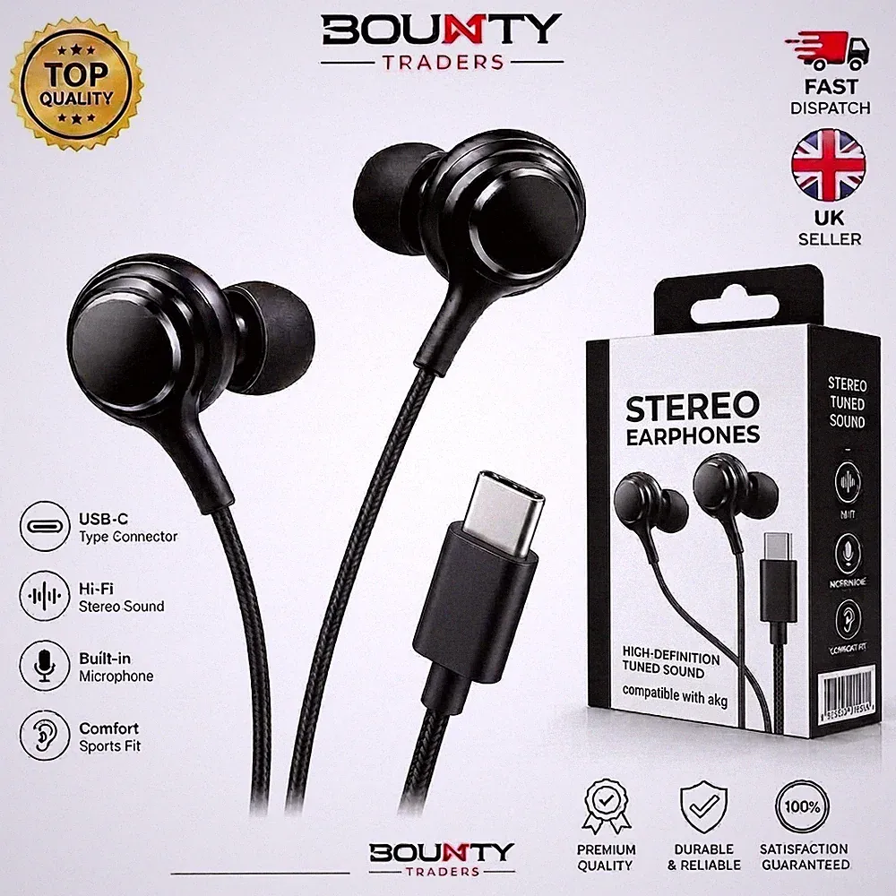 Für Sam-sung AKG USB C Typ C Anschluss Kopfhörer Stereo Musik Sport Ohrhörer