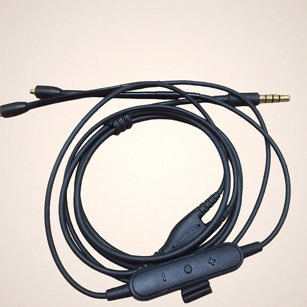 Für Shure Kopfhörer Ersatzkabel 1,25m mit 3,5mm vergoldetem