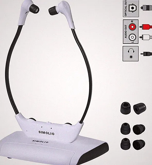 Funkkopfhörer 2,4GHz Pro Kabellos Klare Sprachübertragung für TV Audio