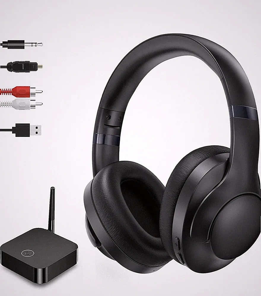 Funkkopfhörer Kabellose Kopfhörer TV Kopfhörer Schwarz 40 Stunden Akku TH16