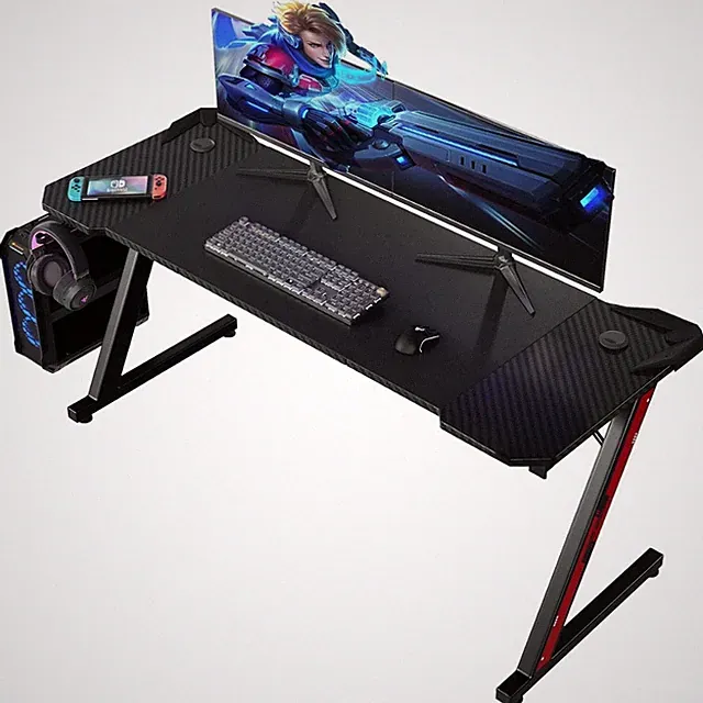 Gamerdesk Gaming Tisch Computertisch Z-Frame 160 Kopfhörerhalter Getränkehalter