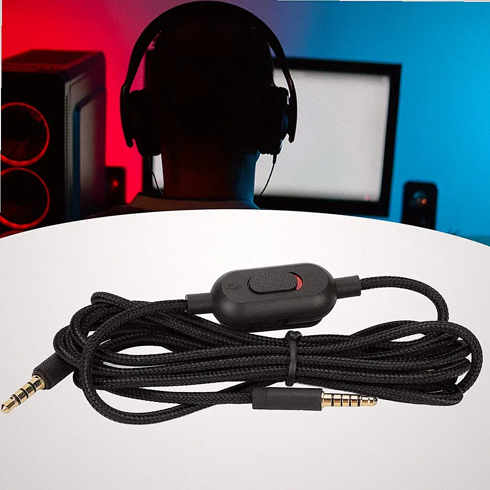 Gaming Headset Kabel Geflochtenes Kopfhörerkabel Mit Lautstärkeregler Und Stumm