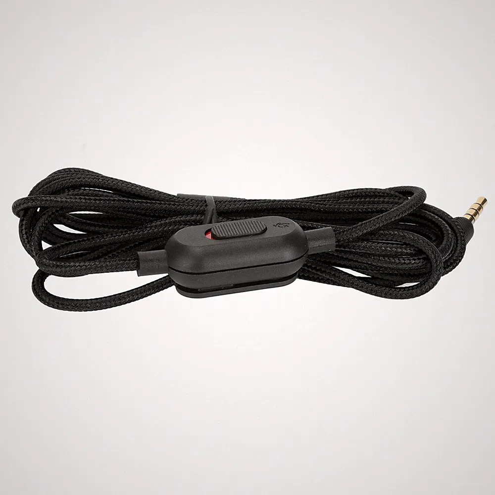 Gaming-Headset-Kabel Gewebtes Kopfhörerkabel Mit Lautstärkeregler Und Stummschal