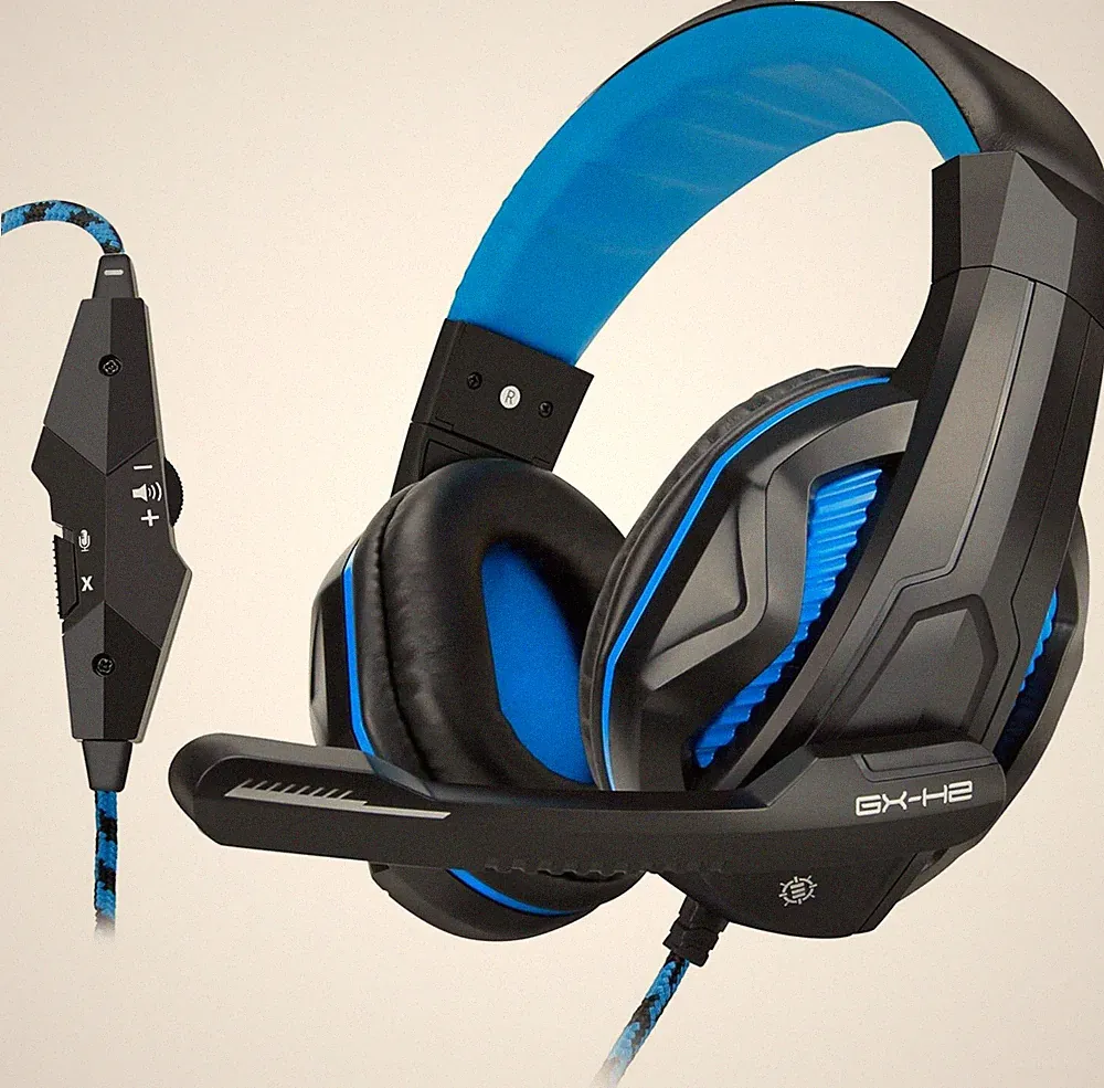 Gaming Headset Kopfhörer 3.5mm Mikrofon Stereo für PS4 Xbox One Switch PC Laptop