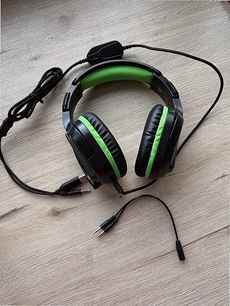 Gaming Headset Kopfhörer mit Mikrofon Noise Cancelling Headphones Grün