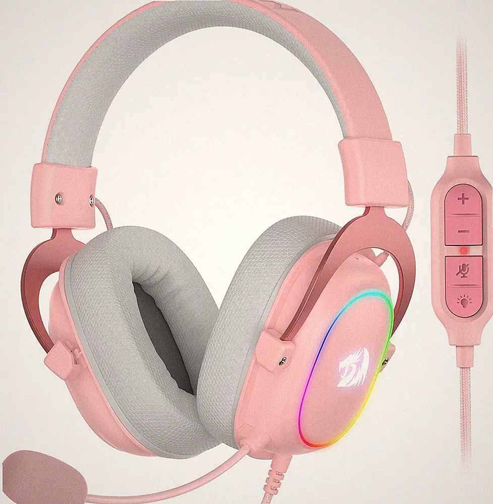 Gaming-Headset mit Stoffbezug und abnehmbarem Mikrofon