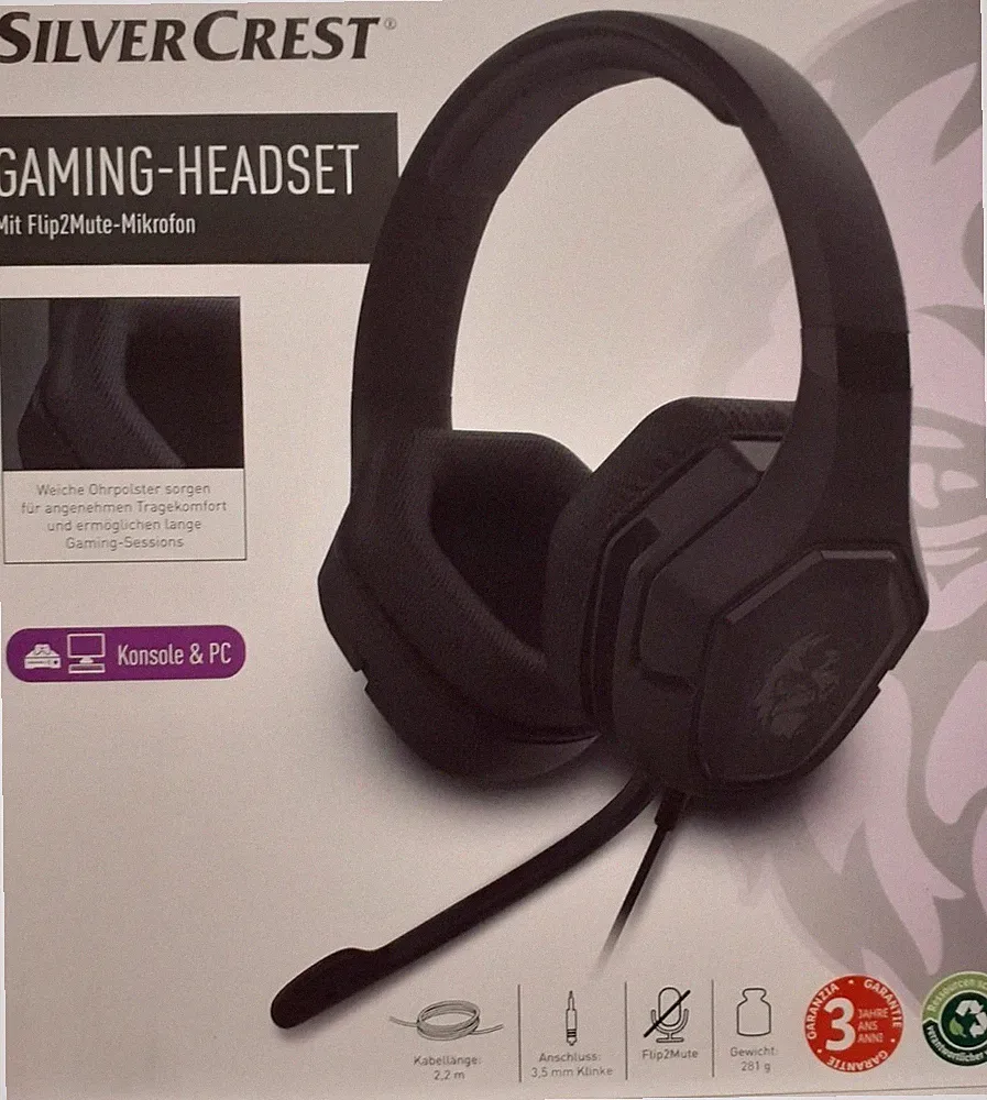 Gaming Headset On Ear Kopfhörer USB Mikrofon PC Laptop Flip2Mute-Funktion