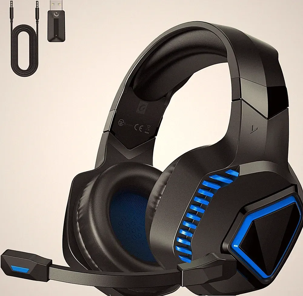 Gaming Headset Wireless Kopfhörer Kabellos mit Mikrofon Noise Cancelling Bluetoo