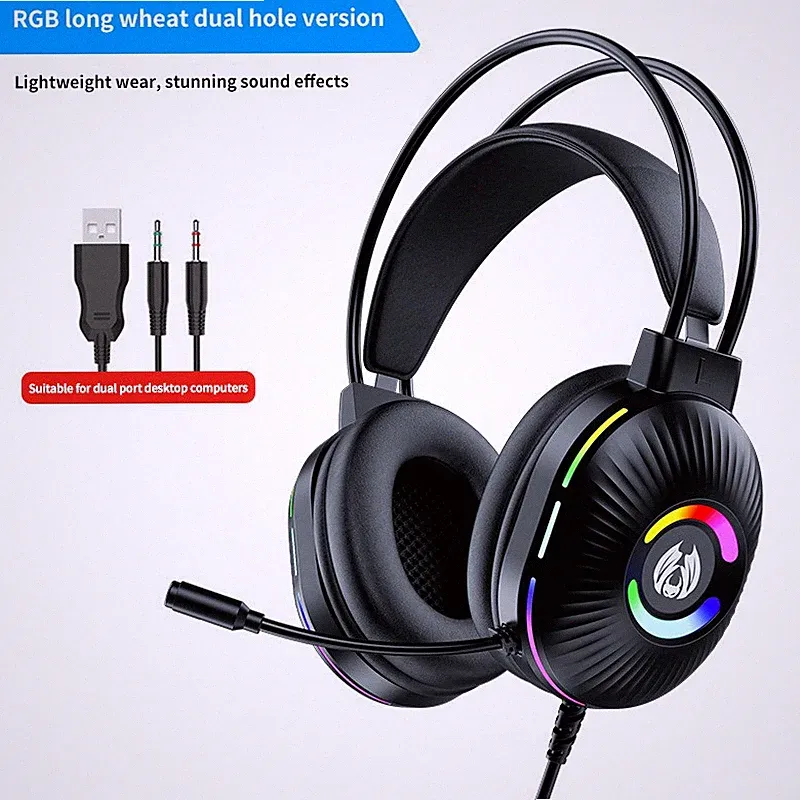 Gaming Headsets Mit Mikrofon Kabelgebundene Kopfhörer Mit Geräuschunterdrückung
