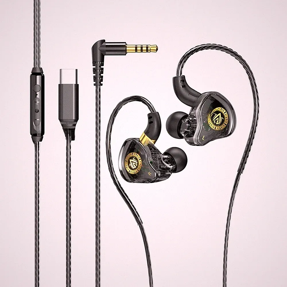 Gaming In-Ear Kopfhörer kabelgebunden mit Mikrofon für iPhone für Samsung TPE