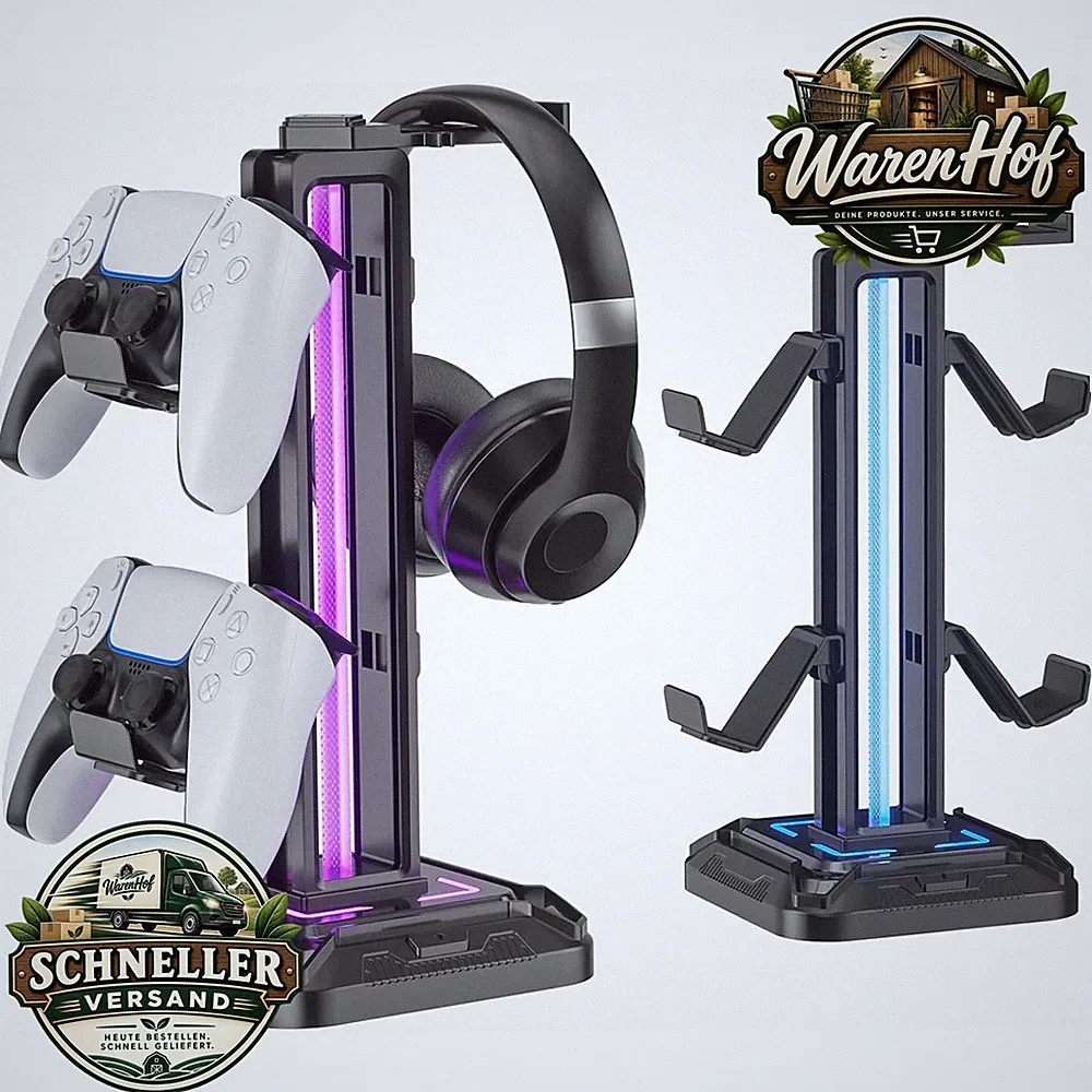 Gaming Kopfhörer Ständer Abnehmbar Controller Halter 9 Lichtmodi Zubehör