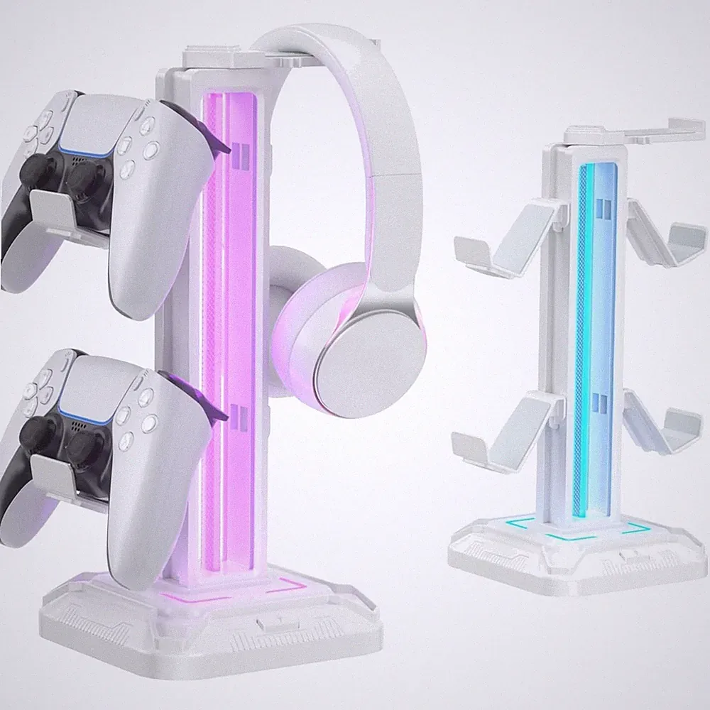 Gaming Kopfhörer Ständer Controller Halter 9 Lichtmodi abnehmbar stabil