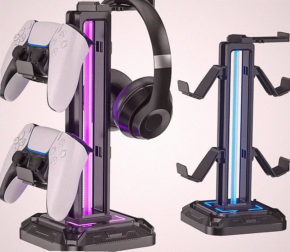 Gaming Kopfhörer Ständer Led 9 Lichtmodi - Drehbarer Headset Halterung Tisch...