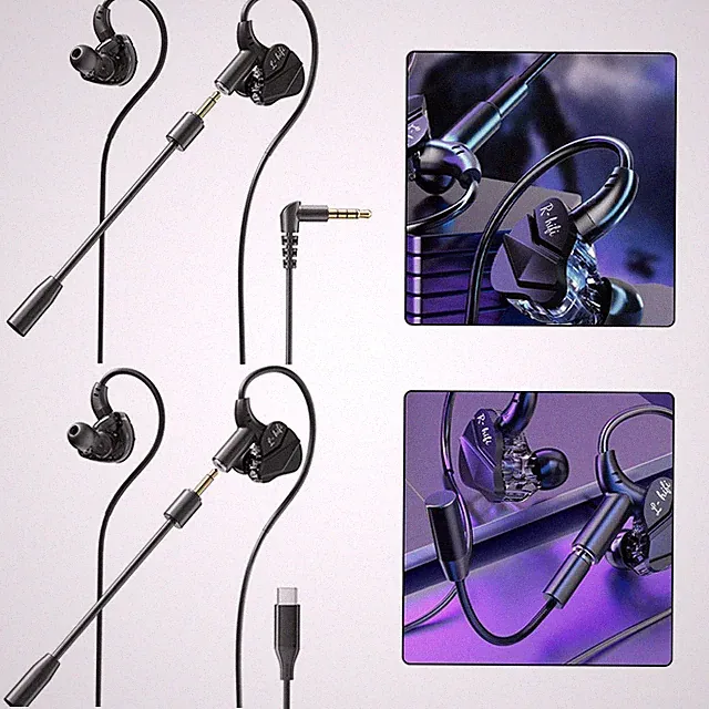 Gaming Ohrhörer mit Noise Cancelling und abnehmbarem Mikrofon für Handy und PC