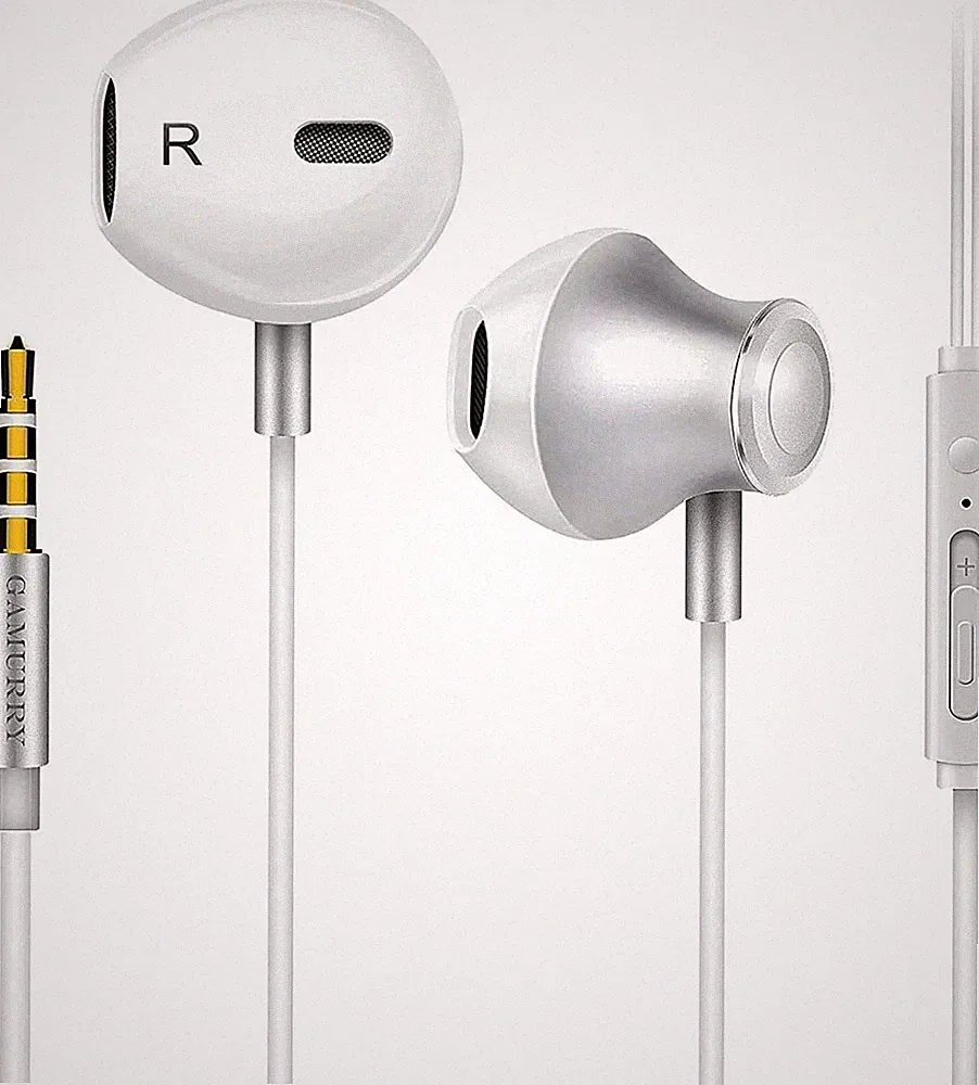 GAMURRY Kabelgebundene In Ear 3,5 mm Klinke Kopfhörer, Stereo Ohrhörer mit M