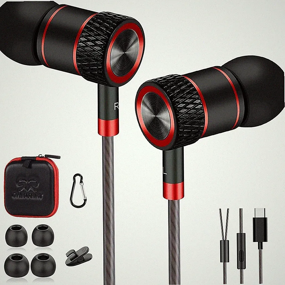 GAMURRY Kopfhörer, USB TyP C, In-Ear, mit Kabeln und Knopf, integriertes