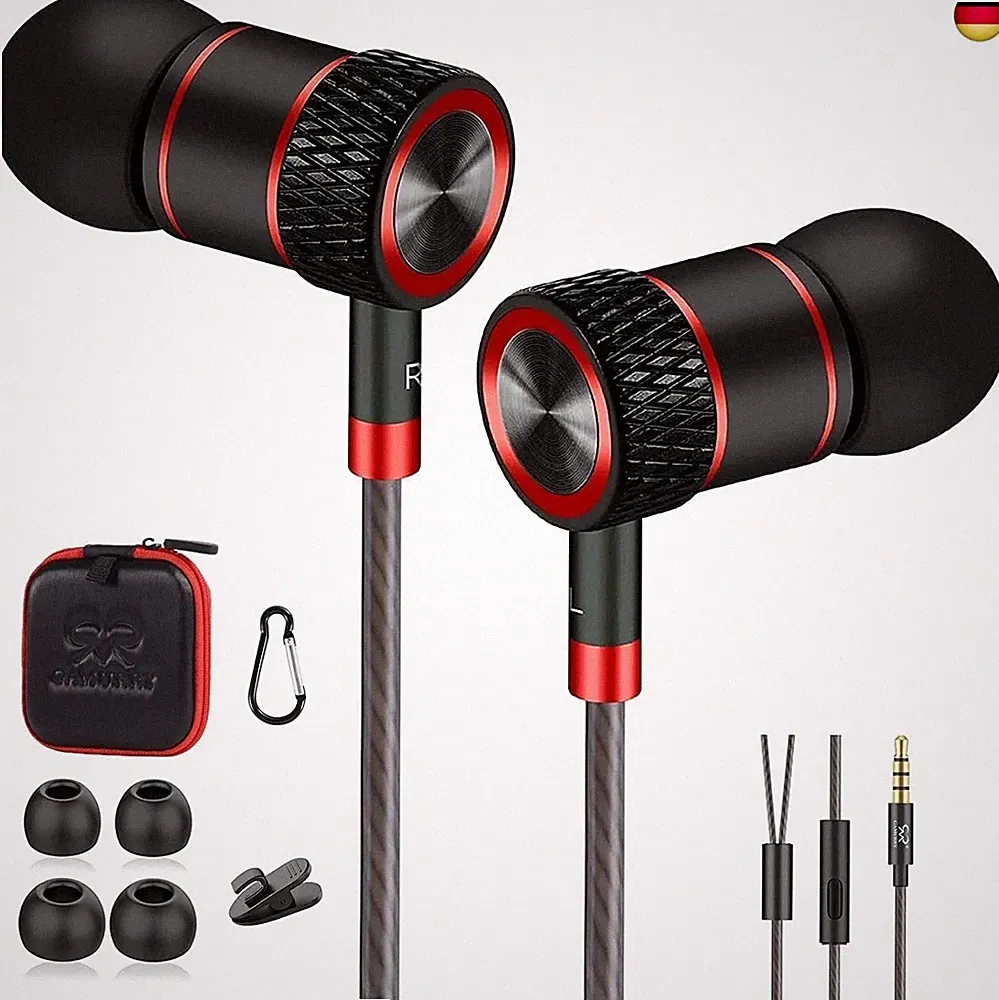 in ear kopfhörer kabel aluminium