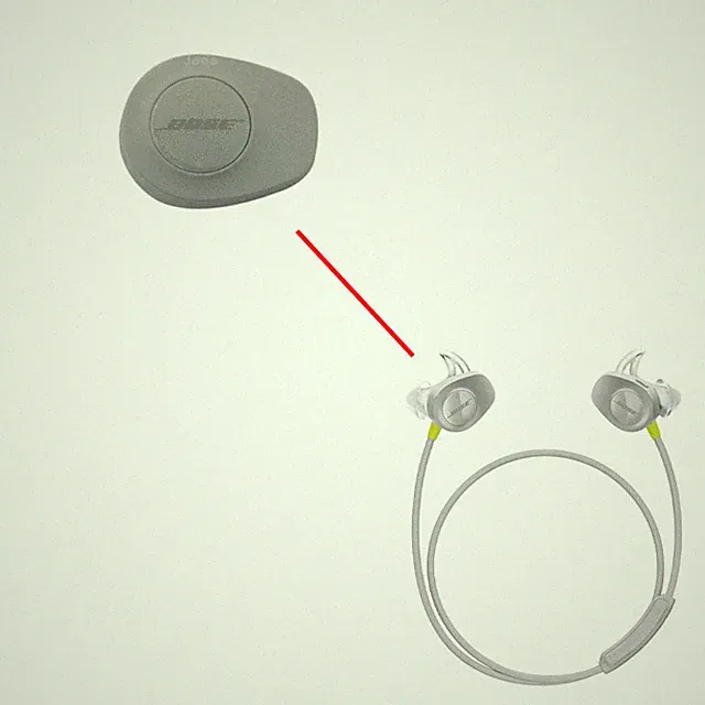Genuine Bose SoundSport Wireless Außen Gummi Abdeckung Links Grau Cover Part