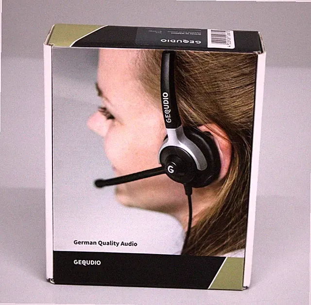 GEQUDIO Headset 1-Ohr für Unify mit Kabel, Over-ear Headset Schwarz NEU