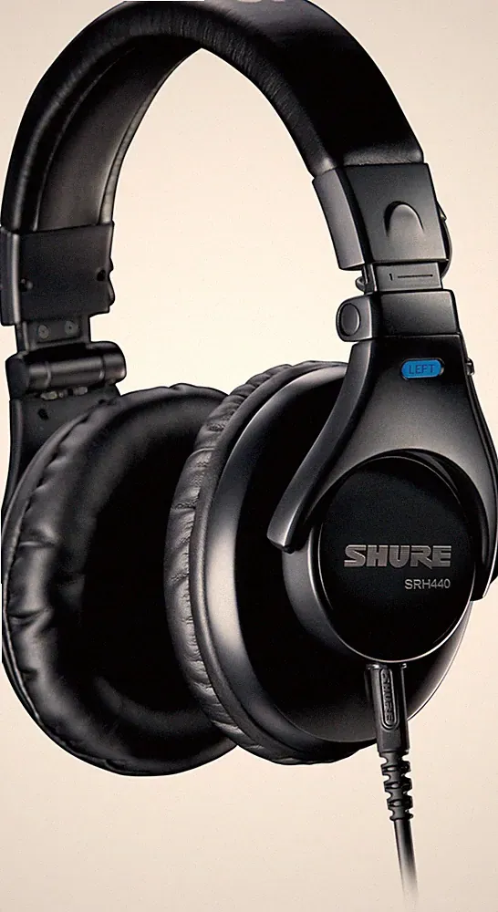 Geschlossener Over-Ear Shure Profi Studiokopfhörer f. Podcast, Mixing & Aufnahme