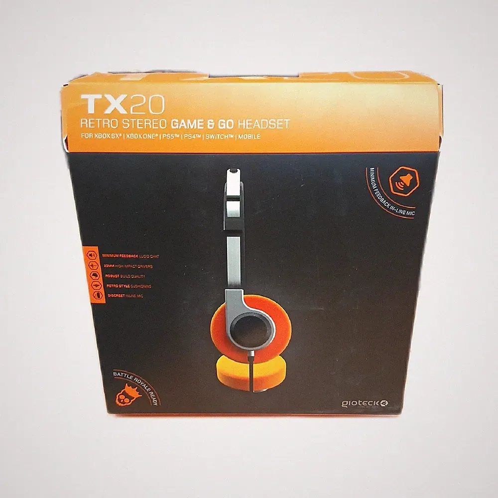 Gioteck Kopfhörer Gaming Zubehör TX20 Orange Kabelgebunden kompatibel mit PS4 Xb