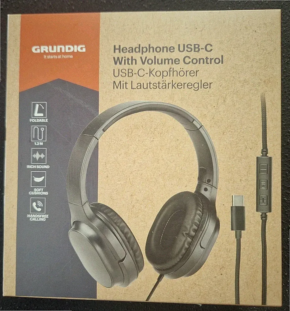 GRUNDIG KOPFHÖRER ON EAR TYP-C, SCHWARZ