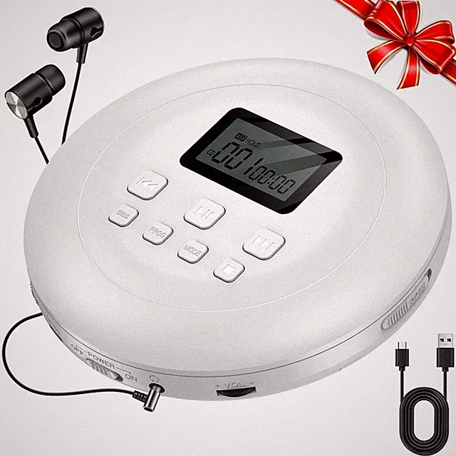 Gueray Tragbarer CD Player Tragbar CD Players Kinder CD-Player HiFi Discman m...