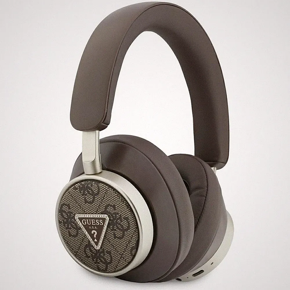 GUESS 4G On-Ear-Kopfhörer für iPhone, Bluetooth, BENUTZERFREIGABE, BRAUN, MIT GE