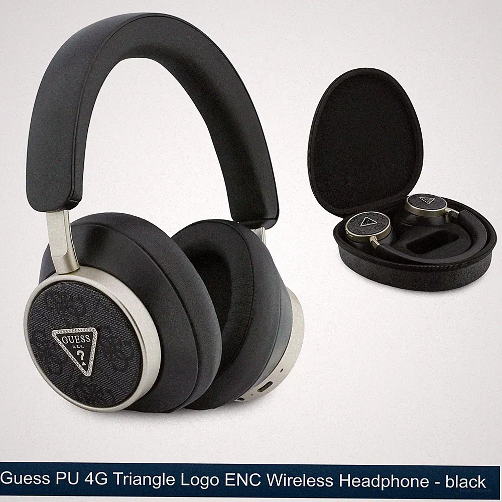 Guess Bluetooth Kopfhörer Wireless Over Ear mit Mikrofon für Handy Tablets Black