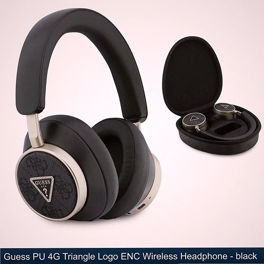 Guess Bluetooth Kopfhörer Wireless Over Ear mit Mikrofon für Handy Tablets Black
