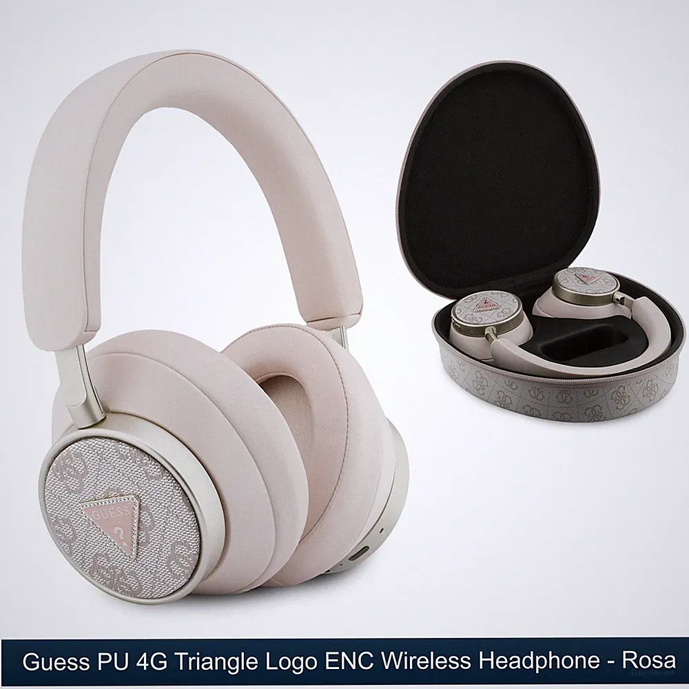 Guess Wireless Kopfhörer Bluetooth 5.4 Over Ear Headphone für Handy Tablets Rosa