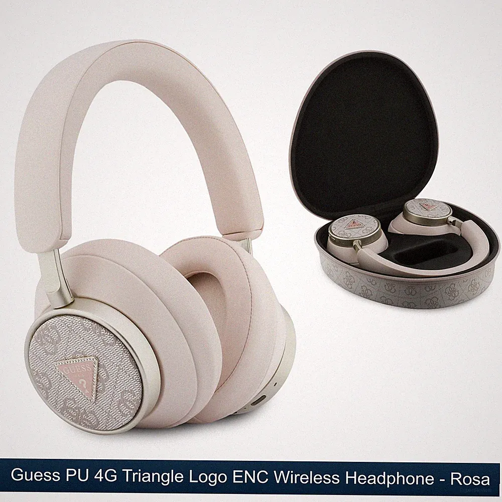 Guess Wireless Kopfhörer Bluetooth 5.4 Over Ear Headphone für Handy Tablets Rosa